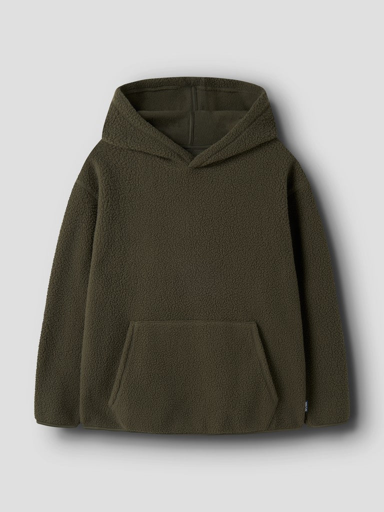 Hoodie Teddy Risa Enfärgad Grön