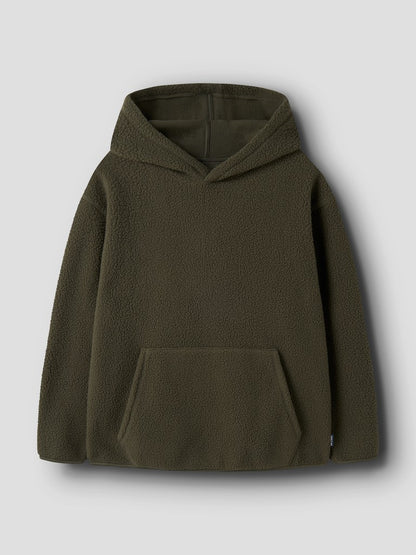 Hoodie Teddy Risa Enfärgad Grön