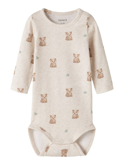 Body Långärmad Rogers Tvättbjörnar Beige