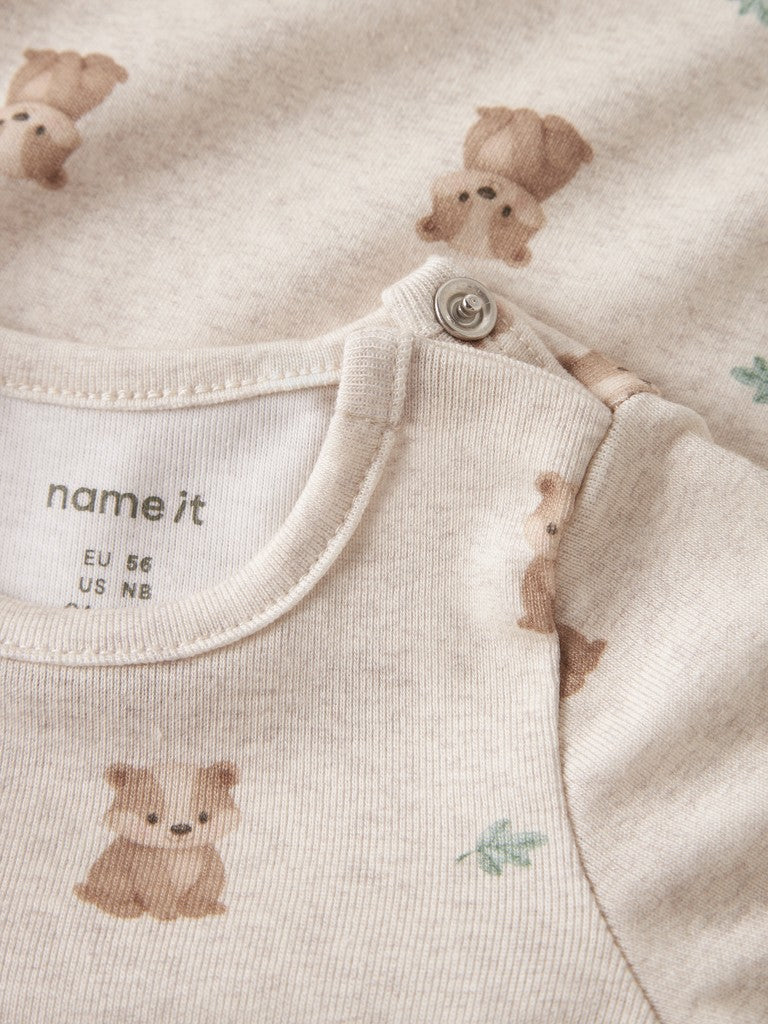 Body Långärmad Rogers Tvättbjörnar Beige
