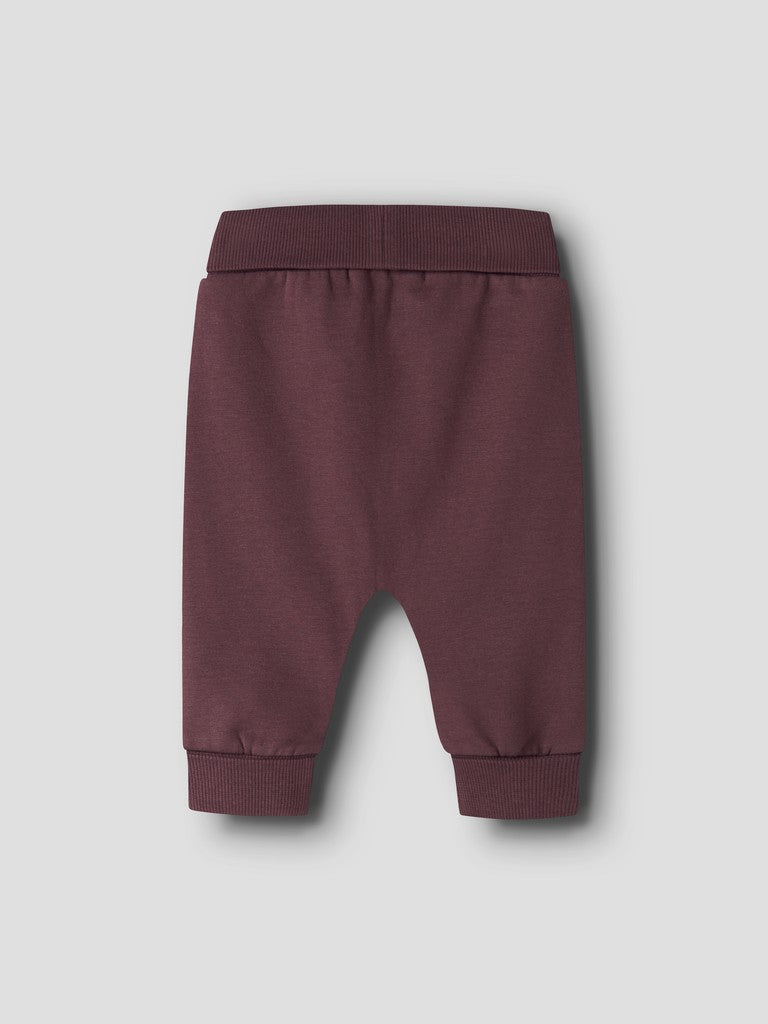 Sweatbyxa Tasalle Enfärgad Vinröd