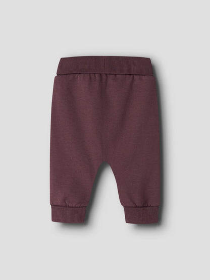 Sweatbyxa Tasalle Enfärgad Vinröd