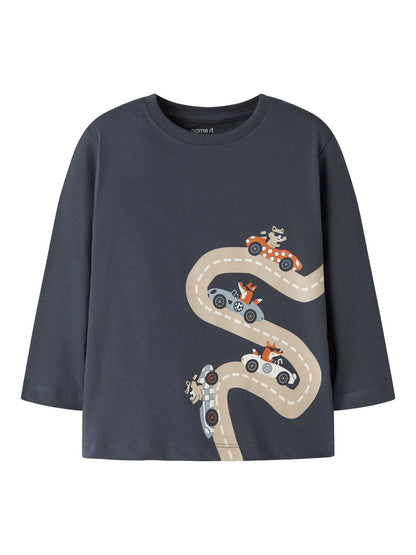 T-shirt Långärmad Bilar Vagno Blå