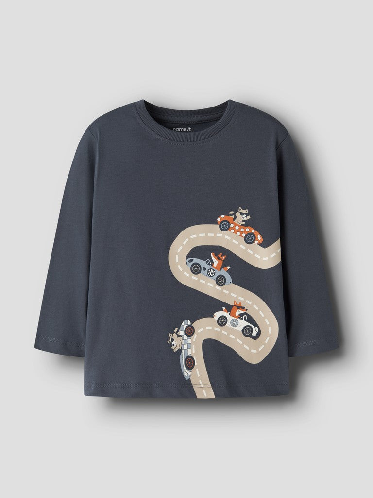 T-shirt Långärmad Bilar Vagno Blå