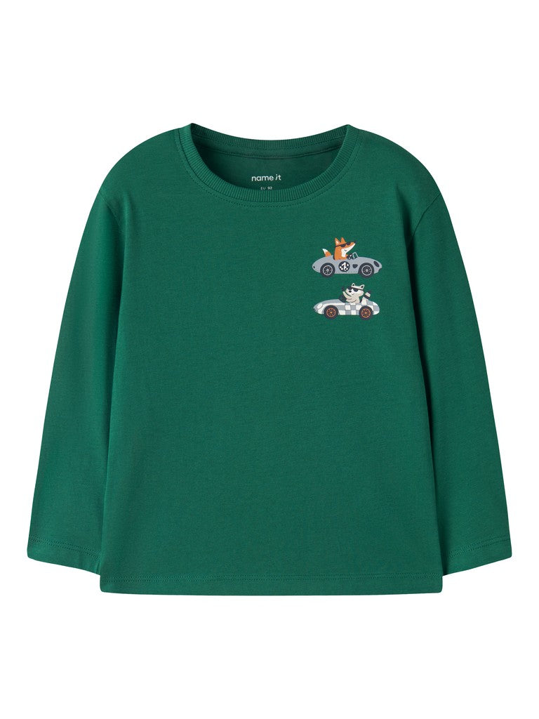 T-shirt Långärmad Bilar Vagno Grön