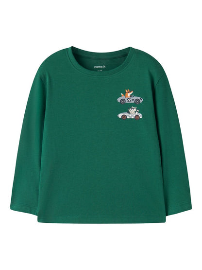 T-shirt Långärmad Bilar Vagno Grön