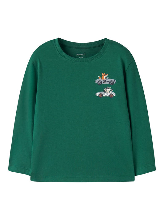 T-shirt Långärmad Bilar Vagno Grön