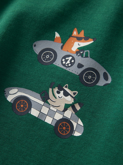 T-shirt Långärmad Bilar Vagno Grön