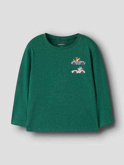 T-shirt Långärmad Bilar Vagno Grön