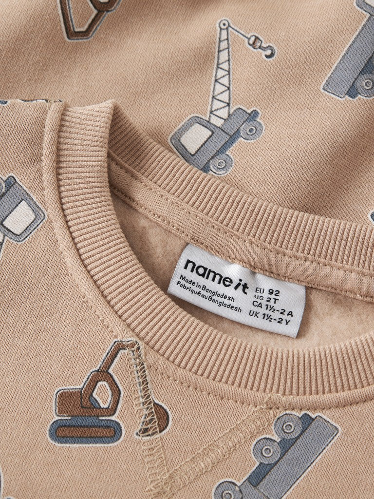 Sweattröja Grävmaskiner Vimo Beige