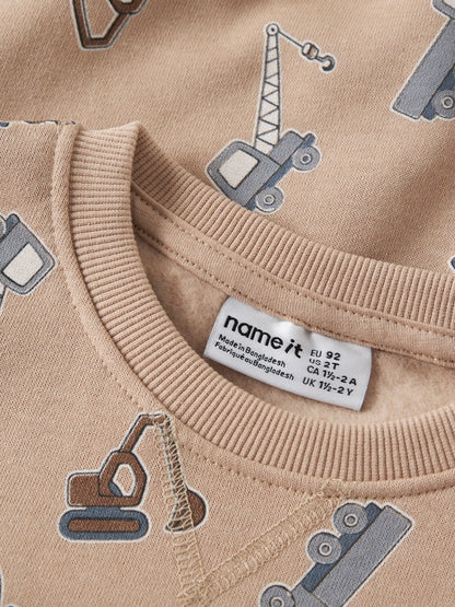 Sweattröja Grävmaskiner Vimo Beige