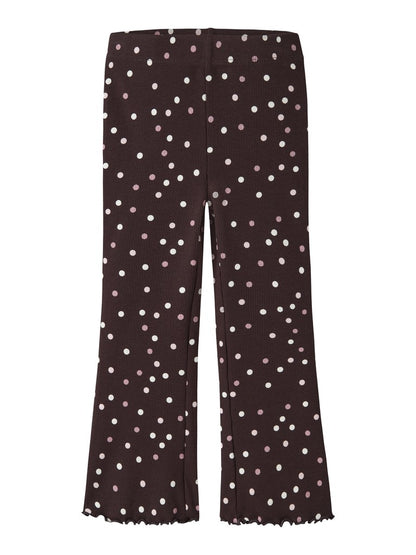 Byxa /Leggings Bootcut Vemia Ribbade Prickar Brun