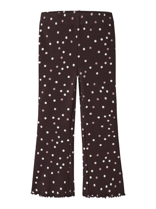 Byxa /Leggings Bootcut Vemia Ribbade Prickar Brun