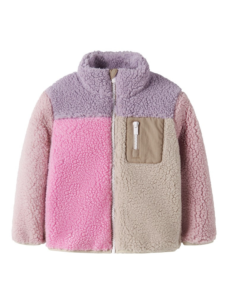 Teddyjacka Mimba Flerfärgad Lila/Rosa/Beige