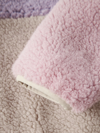Teddyjacka Mimba Flerfärgad Lila/Rosa/Beige