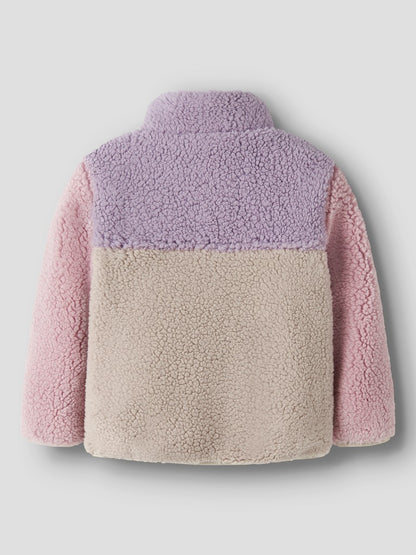 Teddyjacka Mimba Flerfärgad Lila/Rosa/Beige
