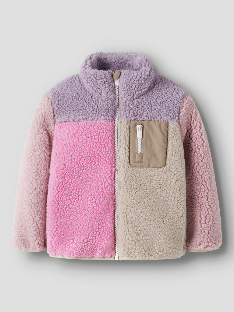 Teddyjacka Mimba Flerfärgad Lila/Rosa/Beige