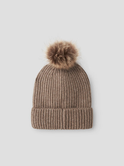 Mössa Mora Stickad Tofs Brun