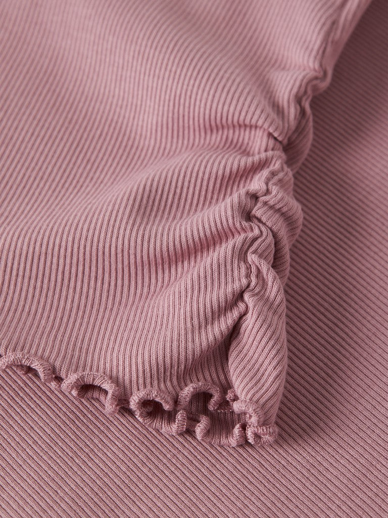 Topp Långärmad Vemia Rynk Enfärgad Rosa