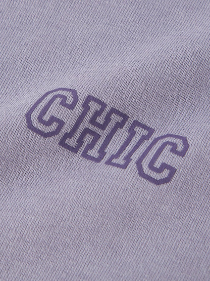 Sweattröja  Chic Enfärgad Vima Lila