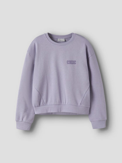 Sweattröja  Chic Enfärgad Vima Lila