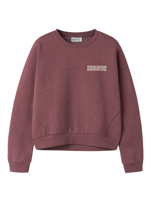 Sweattröja Iconic Enfärgad Vima Vinröd