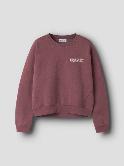 Sweattröja Iconic Enfärgad Vima Vinröd