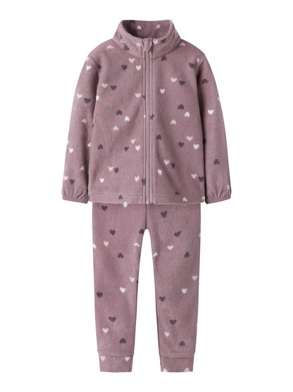 Fleece-set Spektra Hjärtan Rosa
