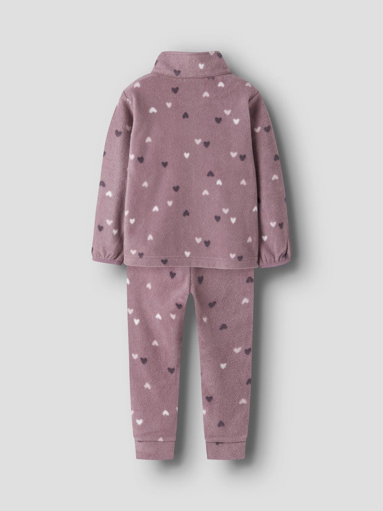 Fleece-set Spektra Hjärtan Rosa
