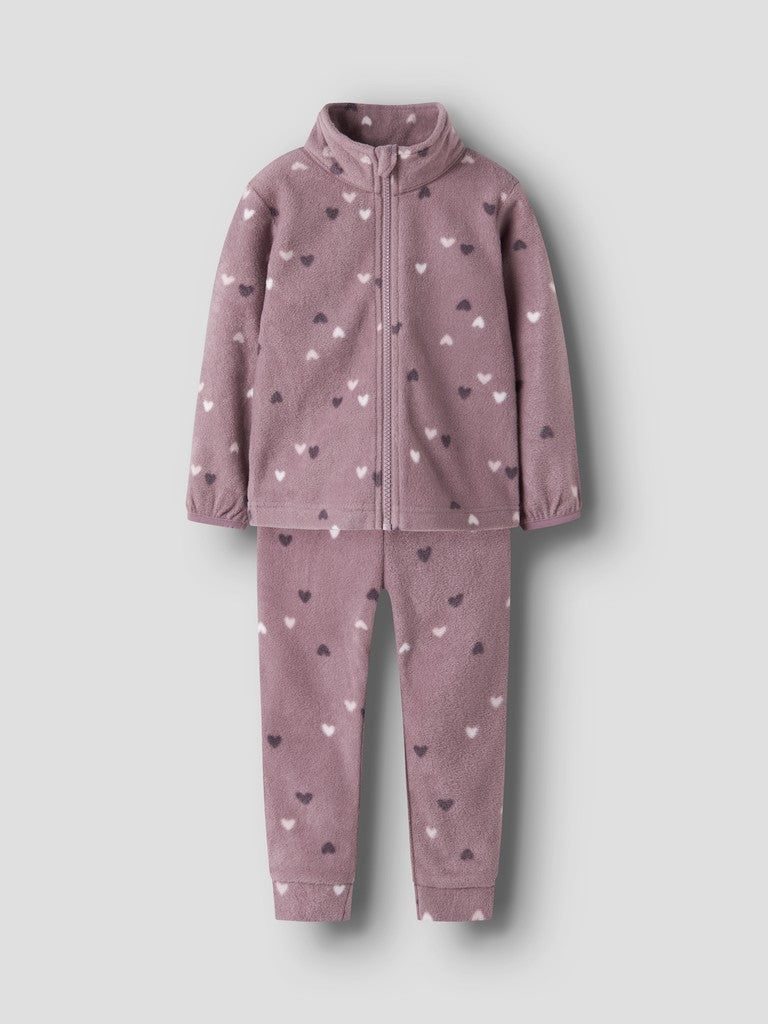 Fleece-set Spektra Hjärtan Rosa