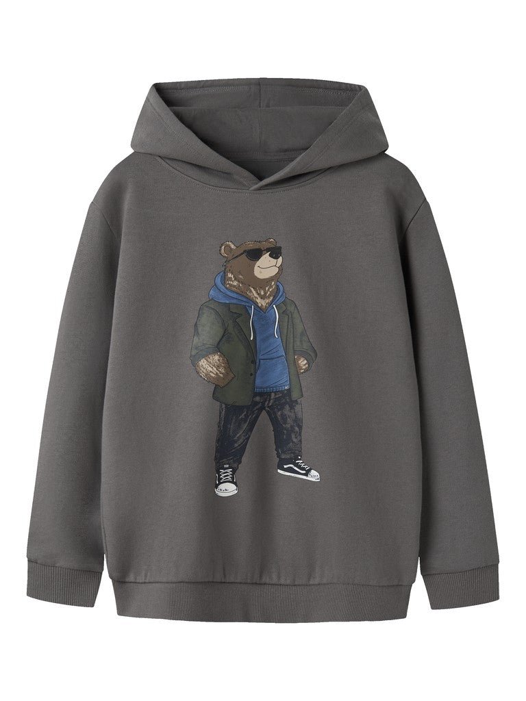 Hoodie Ruz Björn Grå