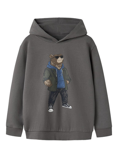 Hoodie Ruz Björn Grå