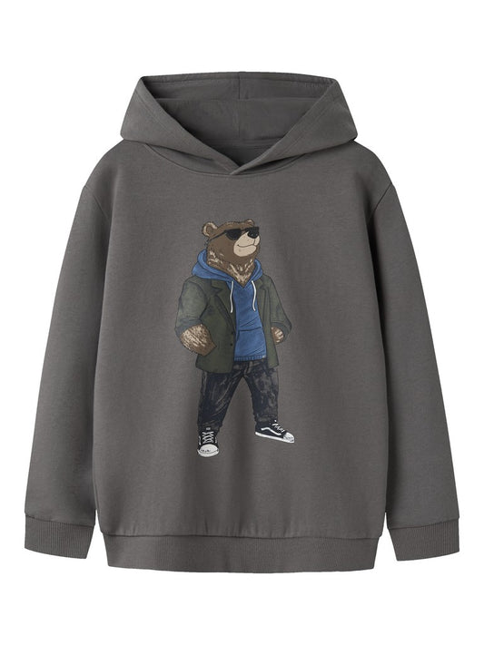 Hoodie Ruz Björn Grå