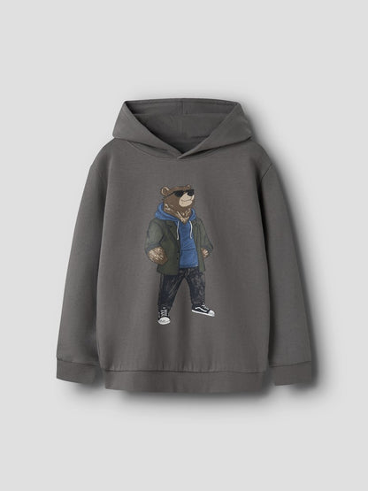 Hoodie Ruz Björn Grå