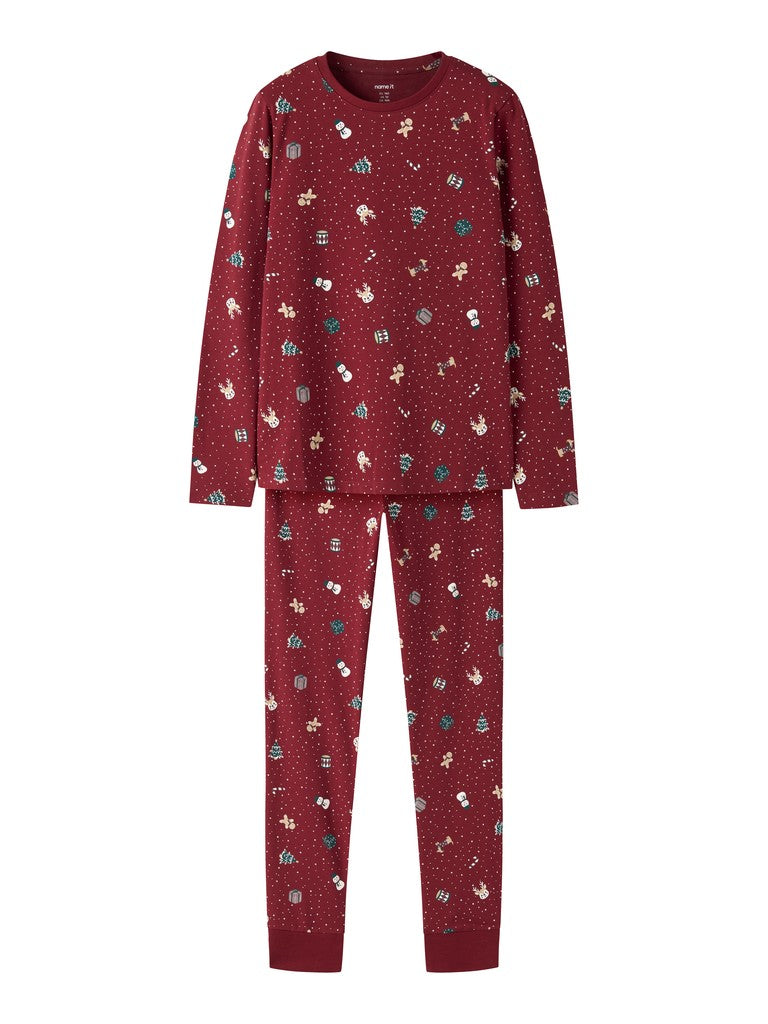Pyjamas Julmotiv Vismas K Mönstrad Röd