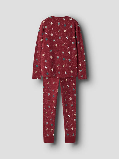 Pyjamas Julmotiv Vismas K Mönstrad Röd