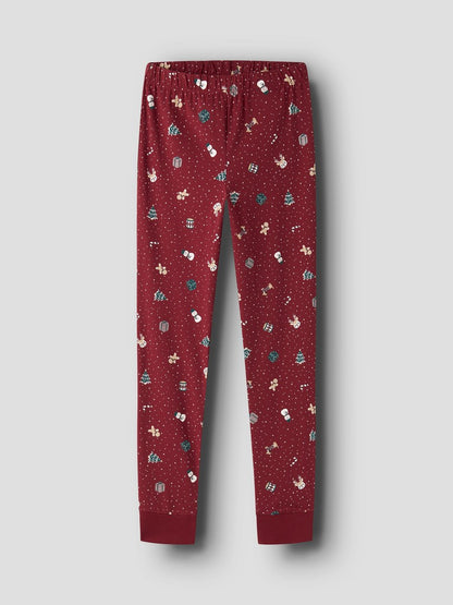 Pyjamas Julmotiv Vismas K Mönstrad Röd