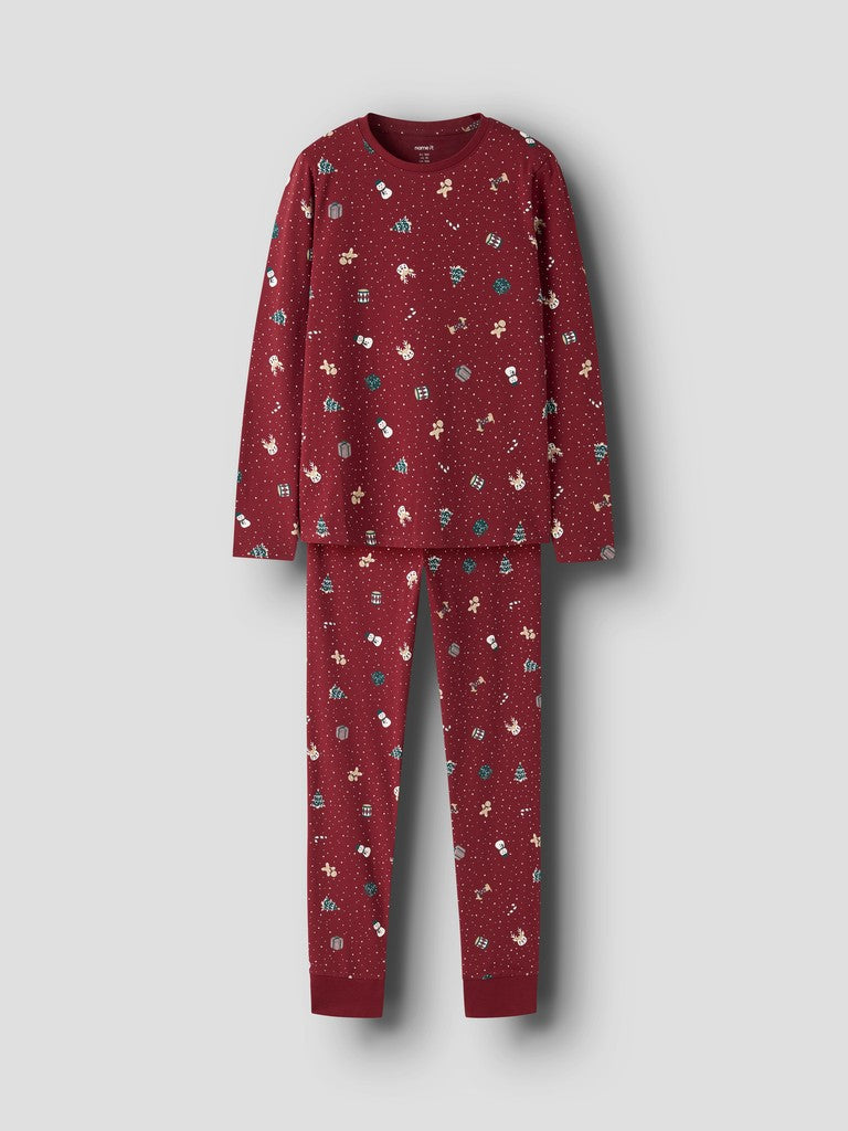 Pyjamas Julmotiv Vismas K Mönstrad Röd