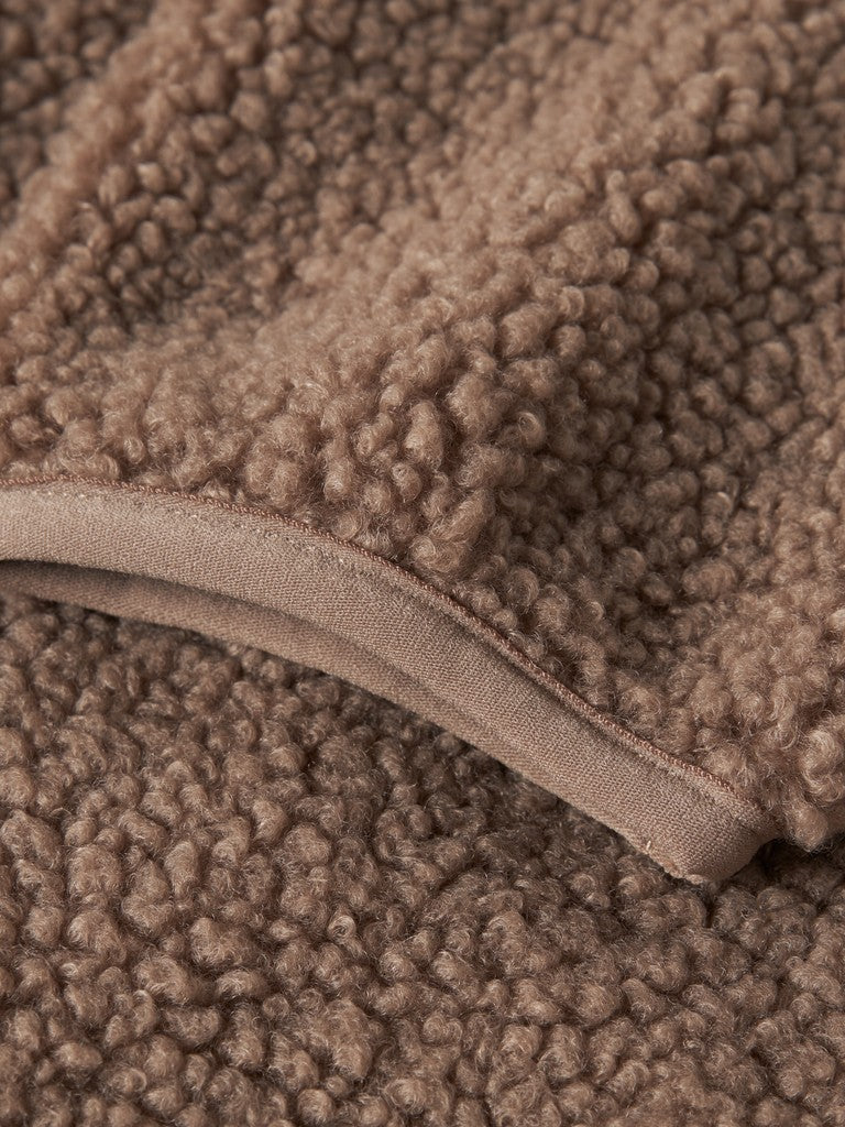 Hoodie Teddy Shadi Enfärgad  Brun