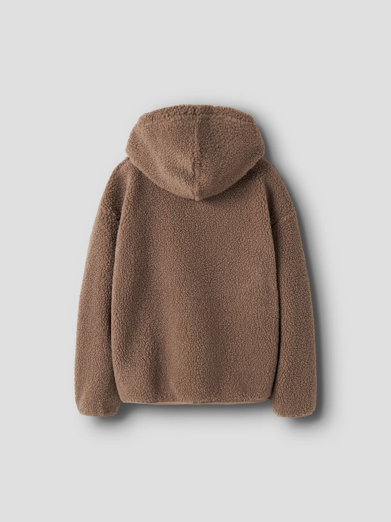 Hoodie Teddy Shadi Enfärgad  Brun