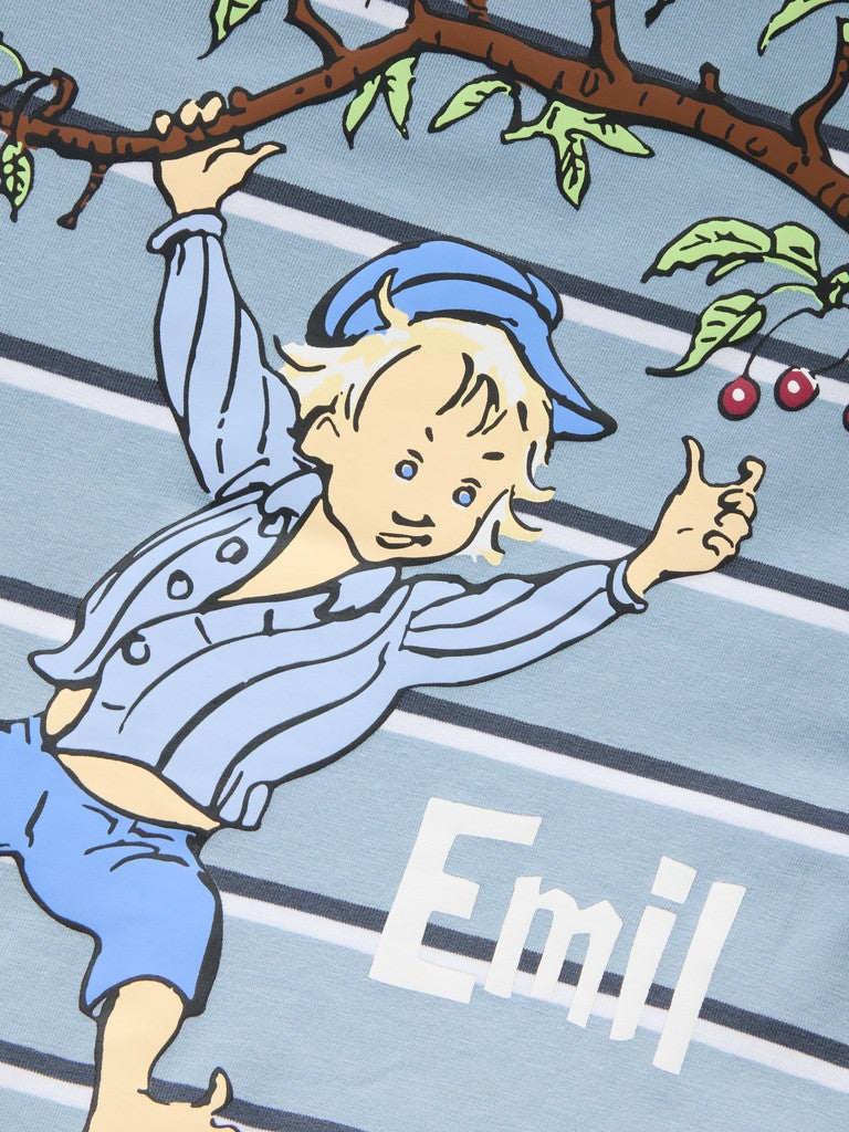 T-shirt Långärmad Emil Randig Alf Ljusblå