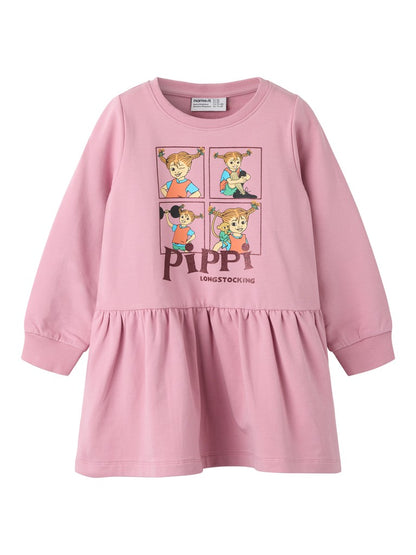 Klänning Långärmad Pippi Långstrump Rosa