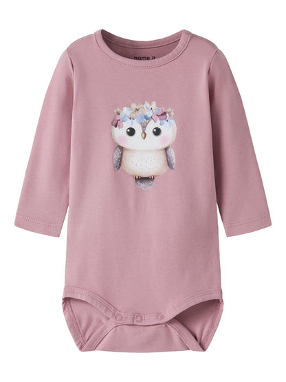 Body Långärmad Uggla Nadira Rosa