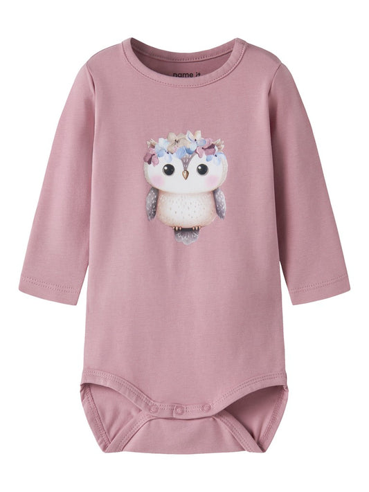 Body Långärmad Uggla Nadira Rosa