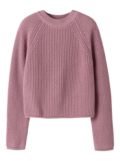 Stickad Tröja Venja Enfärgad Rosa