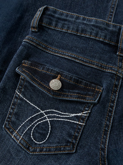 Bootcutjeans Polly Bakfickor Ficklock Brodyr Mörk Blå
