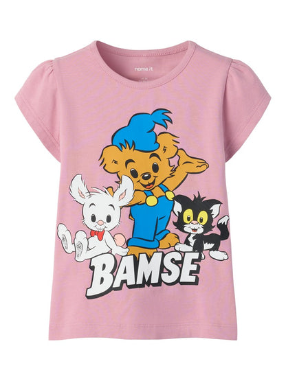 T-shirt Bamse, Lille Skutt, Katten Janson Misser Rosa