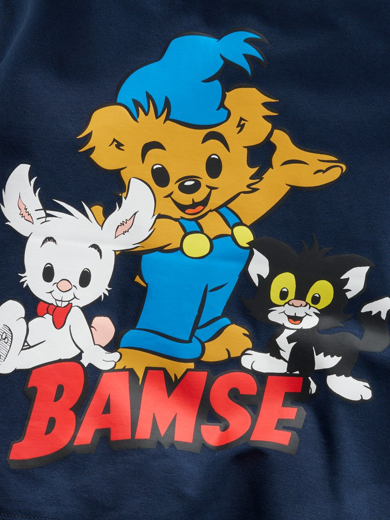 T-shirt Bamse, Lille Skutt, Katten Janson Malthe Marinblå