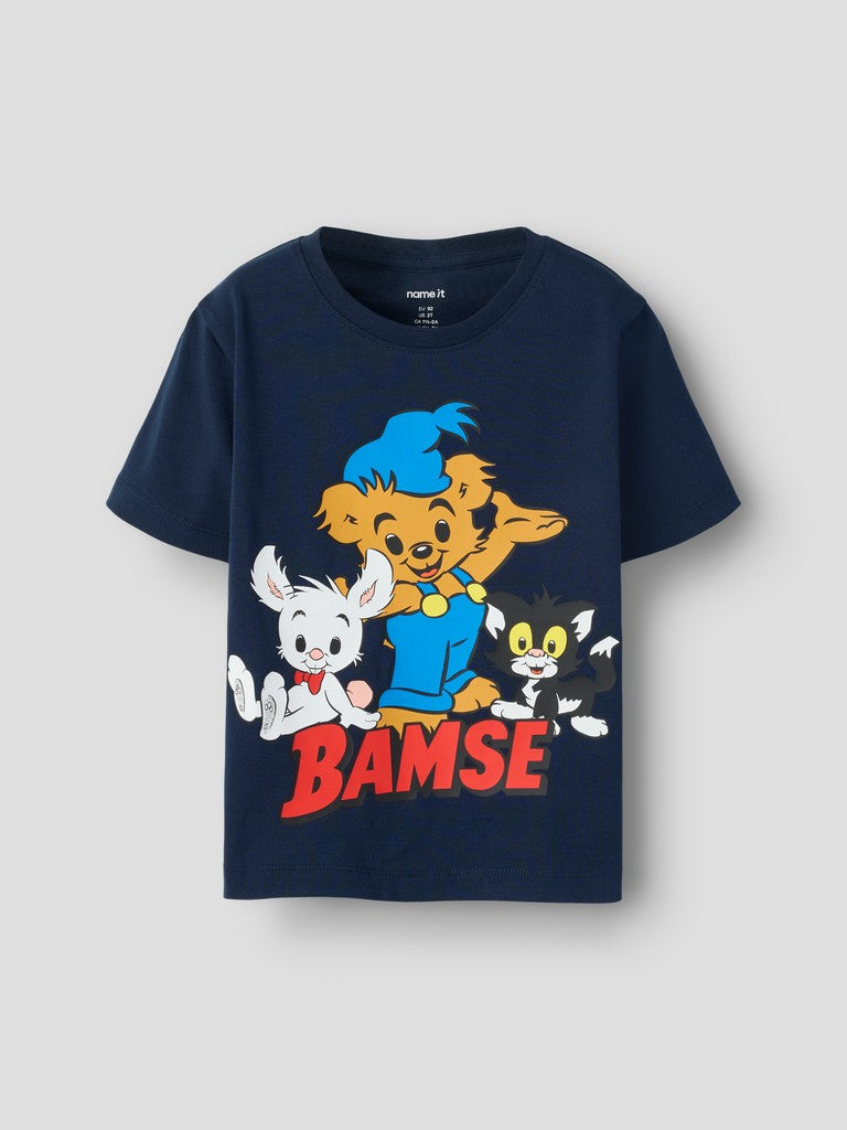 T-shirt Bamse, Lille Skutt, Katten Janson Malthe Marinblå