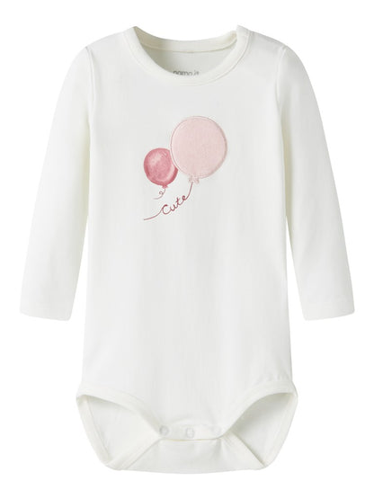 Body Långärmad Ballonger Naime Vit